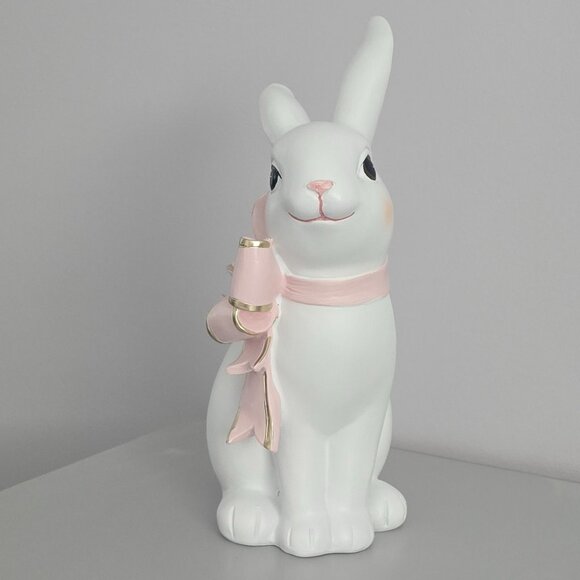 NEW Easter Bunny With Jewelled Pink Bow - Picture 2 of 3